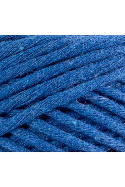 LUKCHE Taranan Makrome Ipi 4mm (75MT) Taranabilir Pamuk Makrome Ipi Makrame Ipi (SAKS MAVİ)