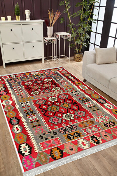 MUBO Pamuk Dokuma Taban Yıkanabilir Kaymaz Tabanlı Antibakteriyel Dijital Bas...