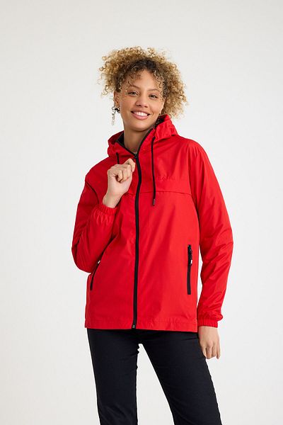 comstar Women's Lined Water Resistant Hooded Pocket Raincoat