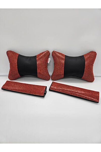 sıcak köşe Set de 2 perne pentru gât Red Stone