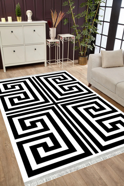 MUBO Pamuk Dokuma Taban Yıkanabilir Kaymaz Tabanlı Antibakteriyel Dijital Bas...