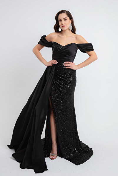 Lafaba Γυναικείο μακρύ βραδινό φόρεμα με παγιέτες