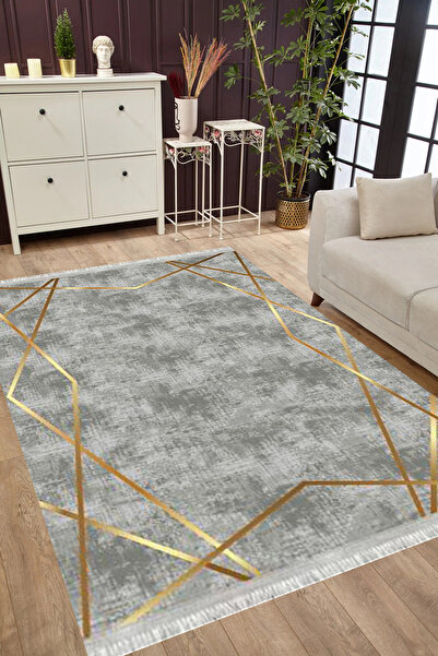 MUBO Kaymaz Tabanlı Yıkanabilir Antibakteriyel Dijital Baskı Stone Salon Halı...