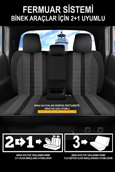 GM-DESIGN Sinop Series - Luxury Universal Car Seat Cover - Full Set of 5 Seats - Special Velur Fabric