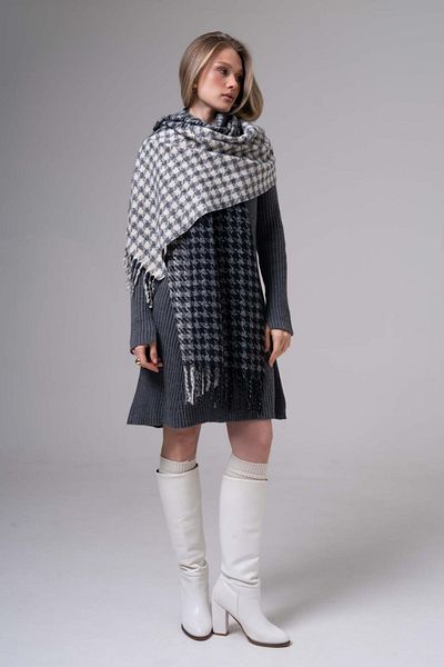FENZA SCARF LISA DEGRADE WRENCH PATTERN MIXT DE LANA-AKRILĂ BĂRĂ DE IARNĂ
