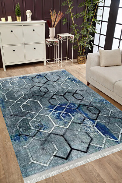 MUBO Kaymaz Tabanlı Yıkanabilir Antibakteriyel Dijital Baskı Modern  Salon Ha...