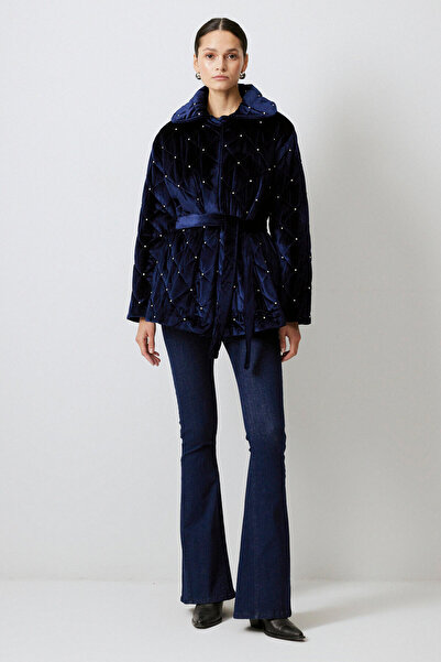 Touché Privé معطف مبطن بتفاصيل حجرية