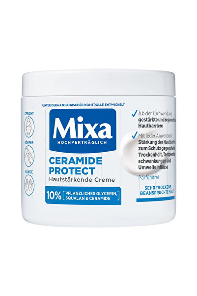 MİXA 10% Gliserin, Skualan & Seramid, Çok Kuru Ve Yıpranmış Ciltler Için, Çil...