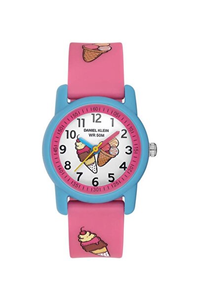 Daniel Klein Dk.2157-3 Pembe Silikon Kordon Rakamlı Çocuk Kol Saati