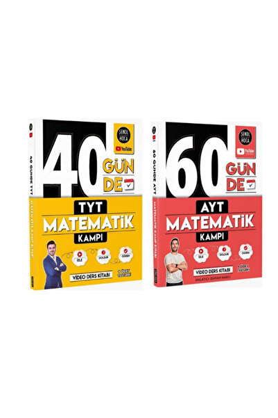 Aydın Yayınları şenol hoca 40 günde tyt matematik ve 60 günde ayt matematik kamp