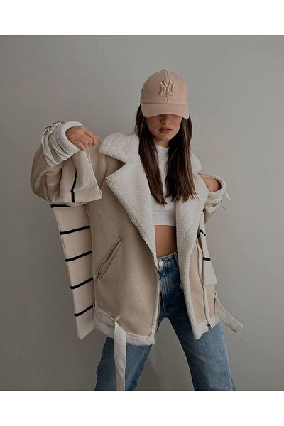 My Bella Νέα σεζόν Εισαγόμενο Suede Coat Trench Coat