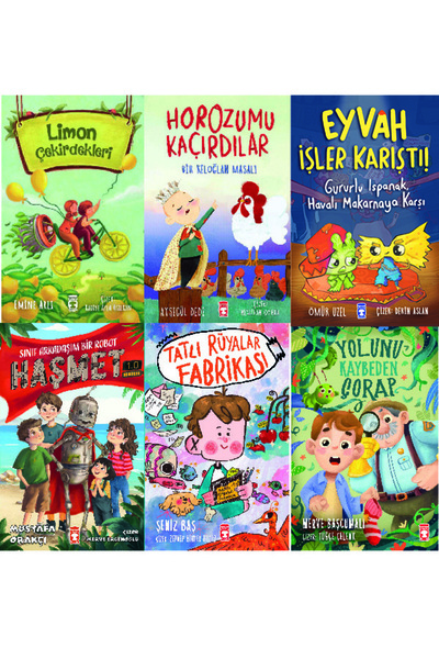Timaş Çocuk 2. 3. Sınıf Okuma Seti 6 Kitap Limon Çekirdekleri-Horozumu Kaçırd...