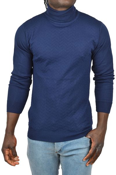 Butik Плетено поло Rizz Up с шарки и пълна яка 5497