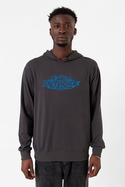 Tshirthane Ανδρικό λογότυπο Beyblade Smoked 2ip Hoodie