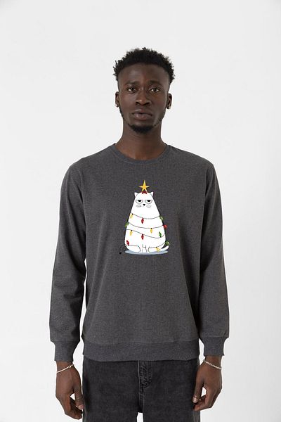 Tshirthane Ανδρικό φούτερ Grumpy Christmas Smoked 2ip