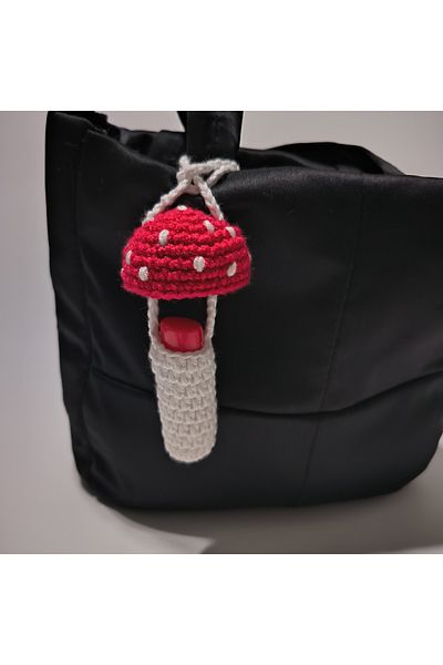 El örgüsü Mixed Storee Mushroom Mesh Lip Glos Lip Balm Case Container Bag Ornament