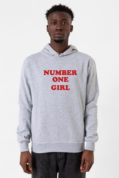 Tshirthane Ανδρικό φούτερ με κουκούλα 3 κορδονιών Rose Number One Girl Grimelange