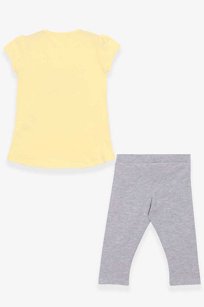 Breeze Girl's Capri Tights Set Bandana Girl Printed 3-8 Years, Yellow