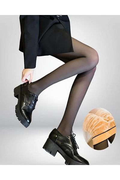 F.K Термо чорапогащи Plush Skin Look черни