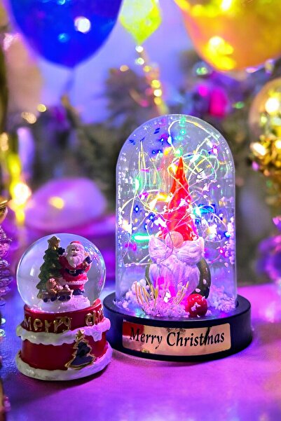 Saltos Noel Baba Çam Ağacı Kar Küresi Ve Led Işıklı Fanus Yılbaşı Seti Hediyesi Yılbaşına Özel Hediye Seti