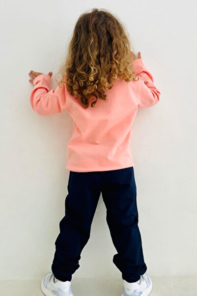 Breeze 1-4 Years Girl's Tracksuit Set - Cute Magician Bunny Print, Salmon