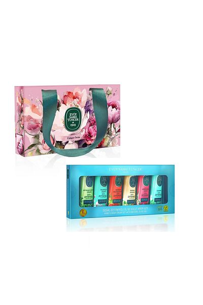 Eyüp Sabri Tuncer Cream Colored Gift Set - 50ml X 6 Cologne 16ml X 5