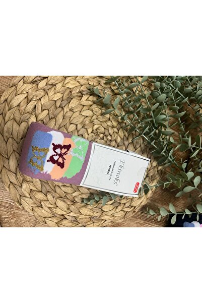 Ekinoks Kız Çocuk Kelebek Figürlü Termal Külotlu Çorap