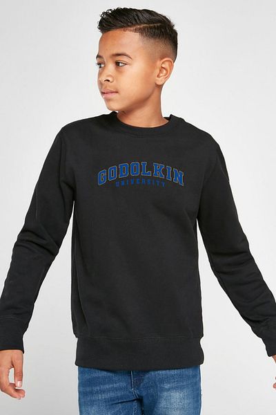 Tshirthane Детски суичър 2ip с буквата „Gen V Godolkin University“ в черно