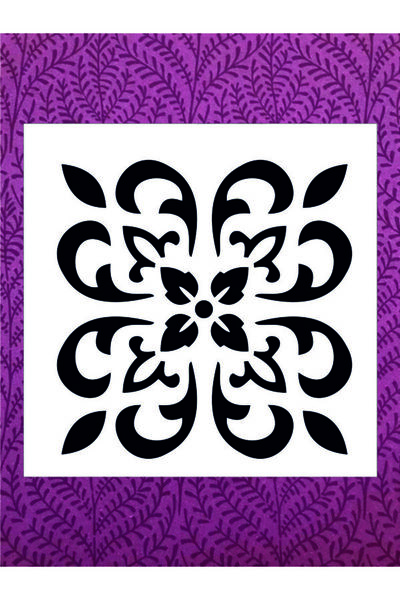 Stencilsarayi STENCİL SARAYİ BOYAMA ŞABLON DAMASK ÇİNİ MANDALA - 1315 ÖLÇÜ 50X50