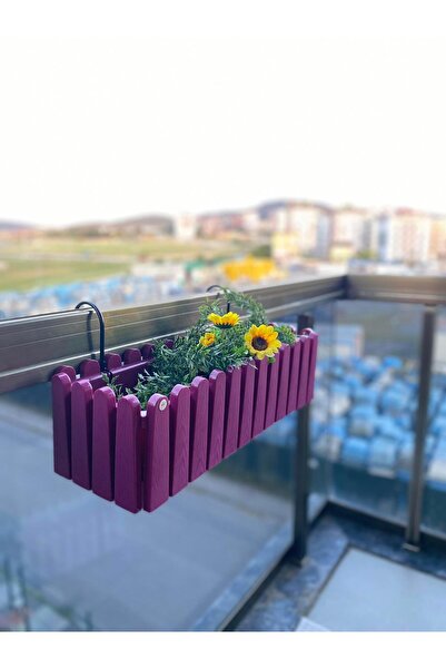 kartepe bahçe İstanbul Balkon Çit Saksı Askılı 9 Litre _Askı Aparatı dahildir.