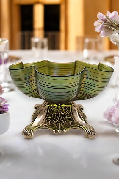 EXEDRA VİNTAGE ANTİKA DEKORATİF GÜMÜŞ AYAKLI OBJE