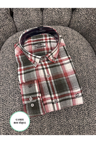 BERNEO قميص شتوي سميك بأكمام وأزرار للجيب للرجال