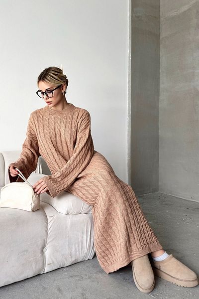 Jose Clothing Pulover cu mânecă lungă cu aspect de lână Lauri cu textura moale