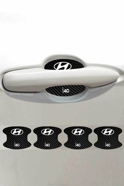 Kocamın Tasarımı بدلة حماية داخلية من الكربون مضادة للخدش ومضادة للخدش، مناسبة لطراز Hyundai i40 مع حروف i40