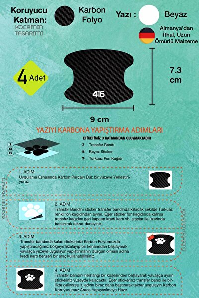 Kocamın Tasarımı For Rover 416 Model - Carbon Door, Anti-Scratch Inside and Fashionable Design Foil Set