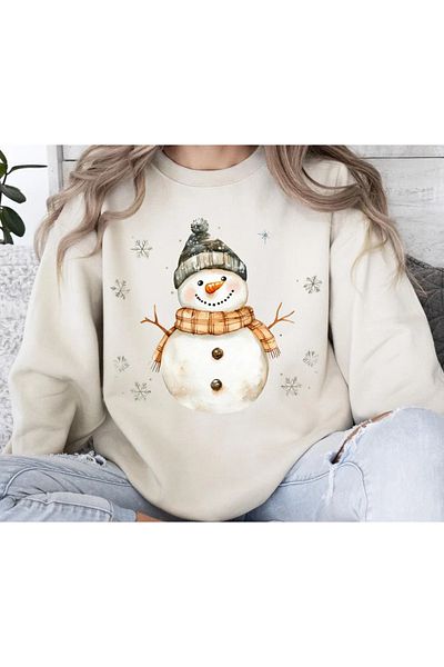 Texclusive Snowman Christmas Sweatshirt Chritmass 2025 Sweatshirt New Year Sweat