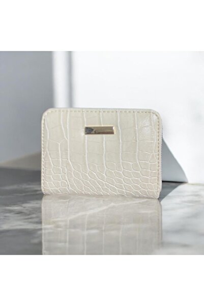 Butik Desenli Deri Küçük Cüzdan