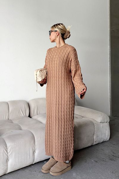 Jose Clothing Pulover cu mânecă lungă cu aspect de lână Lauri cu textura moale