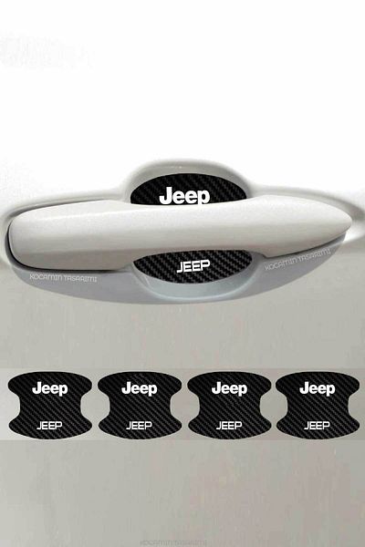 Kocamın Tasarımı لمسة نهائية من الكربون الفاخر من Jeep - مجموعة حماية مخططة للباب والرقائق المعدنية