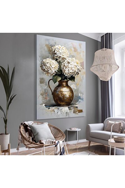 EMYA HOME Πίνακας σε καμβά με μπουκέτο σε βάζο