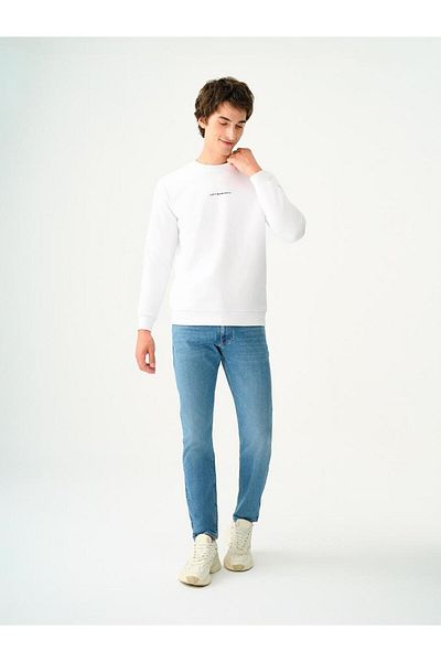 Loft White Men's Sweatshirt Lf 2034268   - m Sws Lf 2034268 -White
