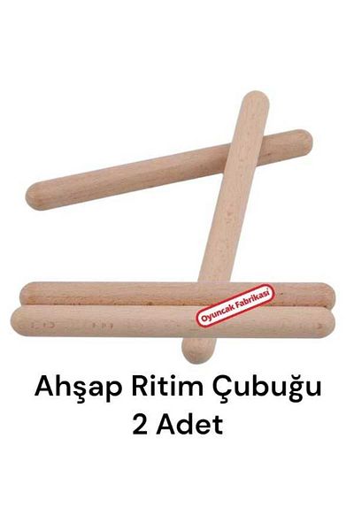 Oyuncakfabrikasi Children's Musical Instrument Percussion Wooden Rhythm Sticks Wood Drum Sticks Set of 2