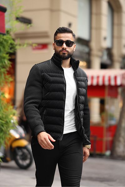 BearGlam Black Knitwear Men's Coat