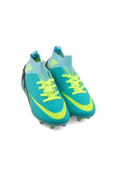 LALİGA Laliga Air Unisex Football Boots - for Carpet, Field and Grass Floor, with Socks, Turquoise-Purple