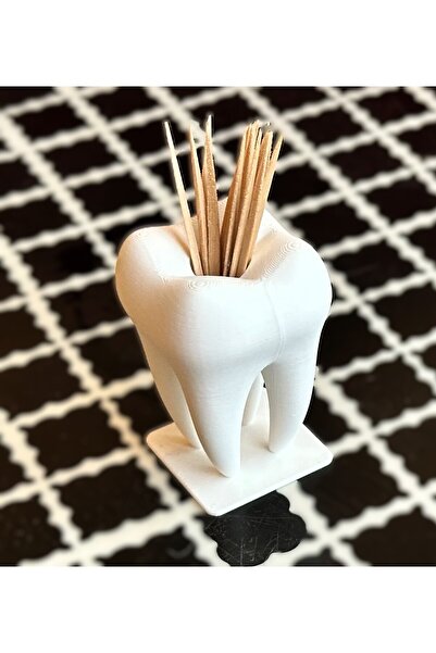 Genel Markalar Diş Şeklinde Dekoratif Kürdanlık - Şık ve Eğlenceli Tasarım Pl...