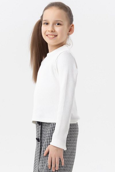 Breeze Μακρυμάνικο T-Shirt Crop για κορίτσια 9-14 ετών, εκρού