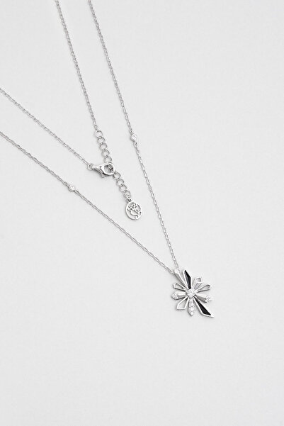 So CHIC... Mutluluk Yıldızı 18 Ayar Beyaz Altın Kaplama 45 Cm Gümüş Kolye