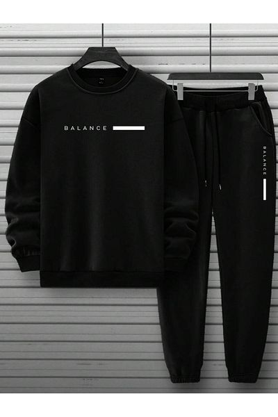 MODASHOT Σετ αθλητικής φόρμας Unisex Crew με στάμπα Balance