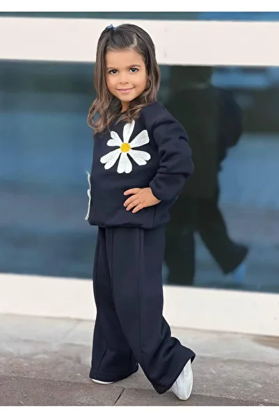 sinmm Children's Knitted Detailed 2-Piece Bottom and Top Tracksuit Set Spanish Model Snm