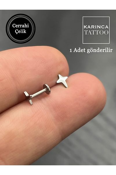 Karınca Piercing Elegant Star Tragus Helix Flat Conch Ear Piercing